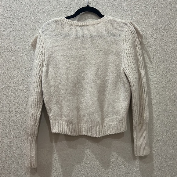 Cream Ruffle Sweater - Picture 2 of 3
